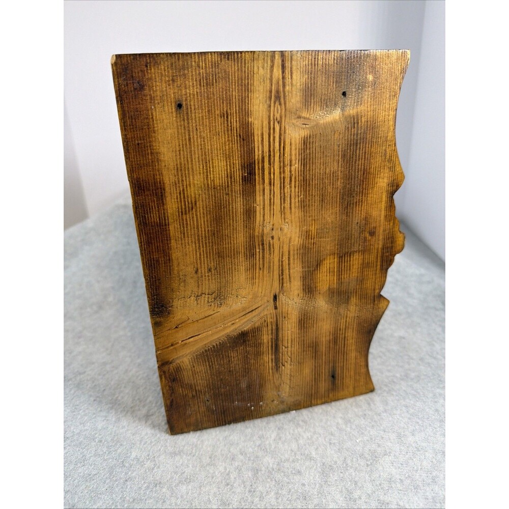 Vintage Rustic Burnt Wood Keepsake Box Handcrafted Treasure Trinket Jewelry - Picture 8 of 13